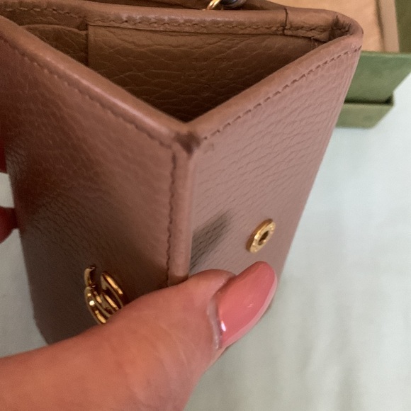 Authentic GUCCI GG Marmont Trifold Compact Leather Wallet - Picture 11 of 16